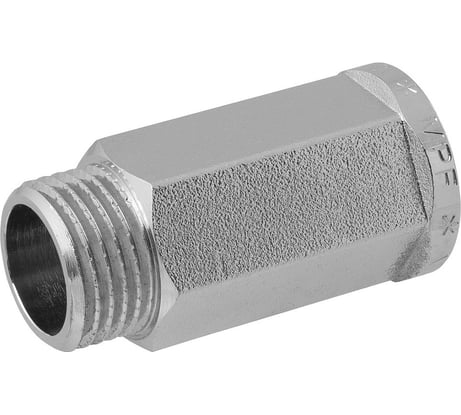 Удлинитель 1/2" сантехнический MPF на 40 мм шестигранный латунный никелированный внутренняя-наружная резьба для труб ИС.071982