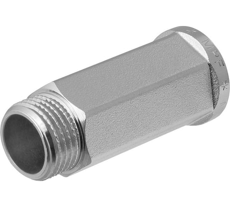 Удлинитель 1/2" сантехнический MPF на 50 мм шестигранный (никель) внутренняя-наружная резьба ИС.071983