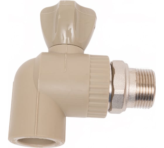Шаровой кран LAMMIN ppr радиат. угл. 25x3/4" premium 40/5 серый Lm31176025020G