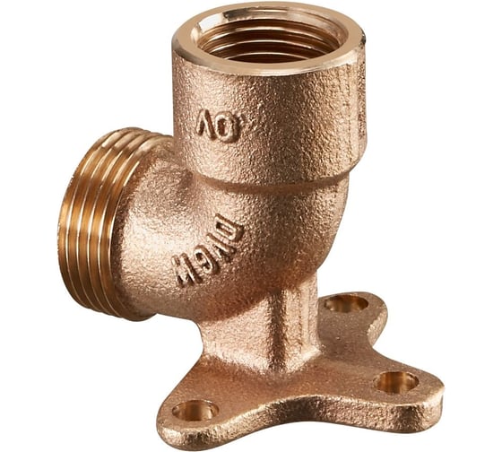 Угольник Oventrop Cofit S, Н ЕК-В, 3/4", 1/2", бронза RX, с крепелением 1506053