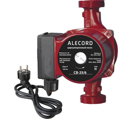 Циркуляционный насос ALECORD СR 25/2 с кабелем 4640039482529