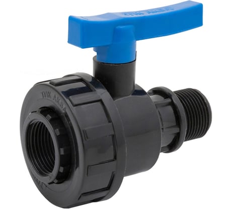 Шаровой компрессионный кран Политэк вр/нр 1 1/4x1 тпк-аква 552114101