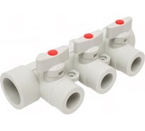 Коллектор с шаровыми кранами LAMMIN ppr 32x3 25/1 серый Lm31081003032G