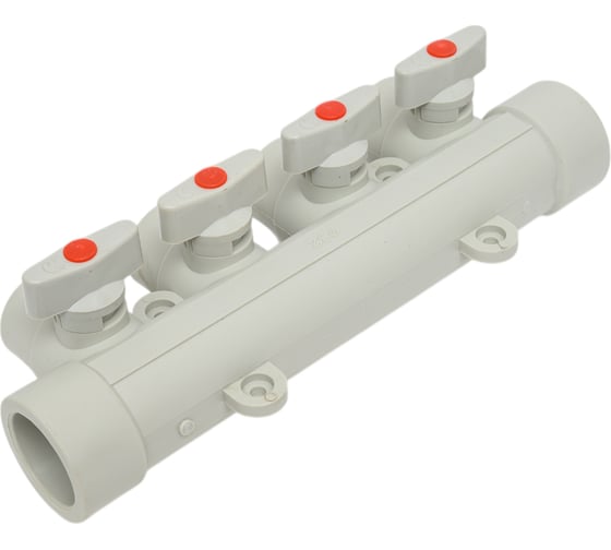 Коллектор с шаровыми кранами LAMMIN ppr 32x4 10/1 серый Lm31081004032G