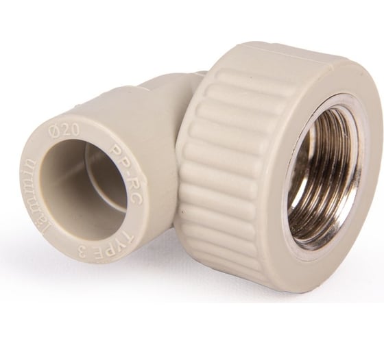 Комбинированный угольник LAMMIN ppr вр 20x3/4" 100/25 серый Lm31052020020G 1