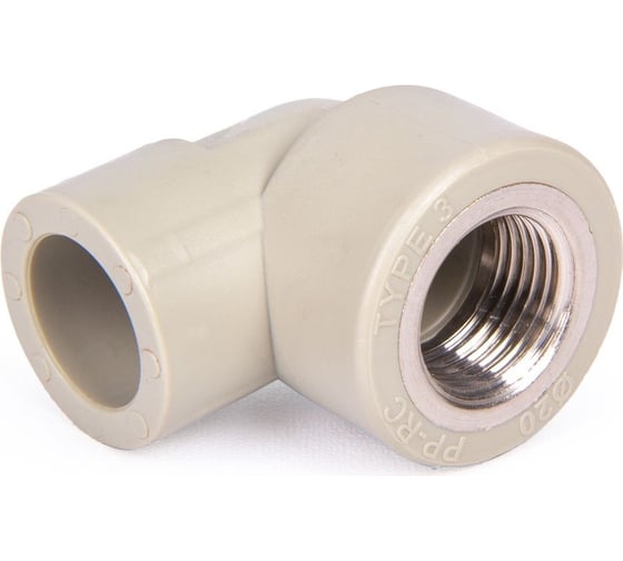Комбинированный угольник LAMMIN ppr вр 20x1/2" 140/35 серый Lm31052020015G 1