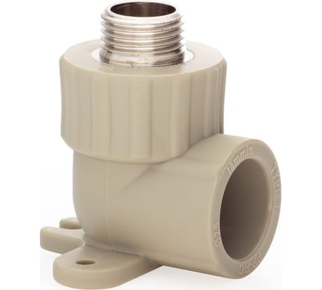 Угольник с креплением LAMMIN ppr нр 25x1/2" 60/20 серый Lm31054025015G