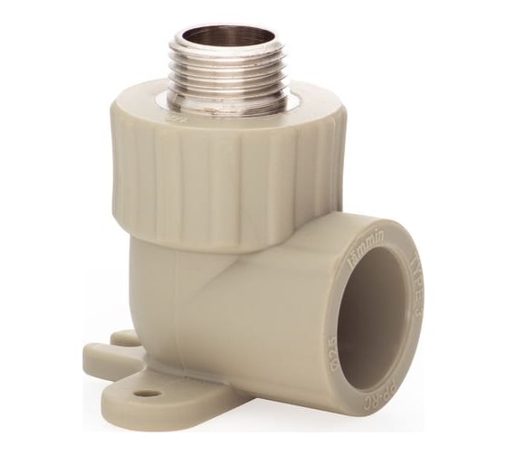 Угольник с креплением LAMMIN ppr нр 25x1/2" 60/20 серый Lm31054025015G