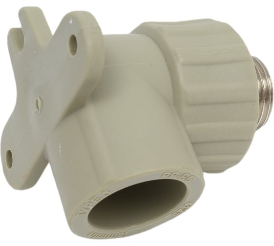 Угольник с креплением LAMMIN ppr нр 25x3/4" 60/10 серый Lm31054025020G