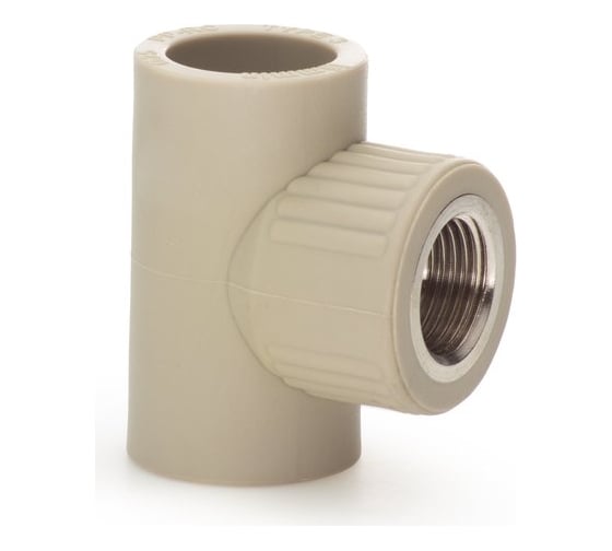 Тройник LAMMIN ppr комбинированный, вр 25x1/2" 90/15 серый Lm31047025015G 1