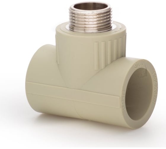 Тройник LAMMIN ppr комбинированный, нр 32x3/4" 50/10 серый Lm31046032020G