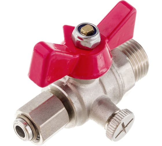 Шаровой кран для подключения  манометра VALTEC 1/2нар - 1/4вн. VT.806.N.0402