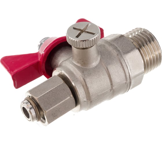 Шаровой кран для подключения  манометра VALTEC 1/2нар - 1/4вн. VT.806.N.0402