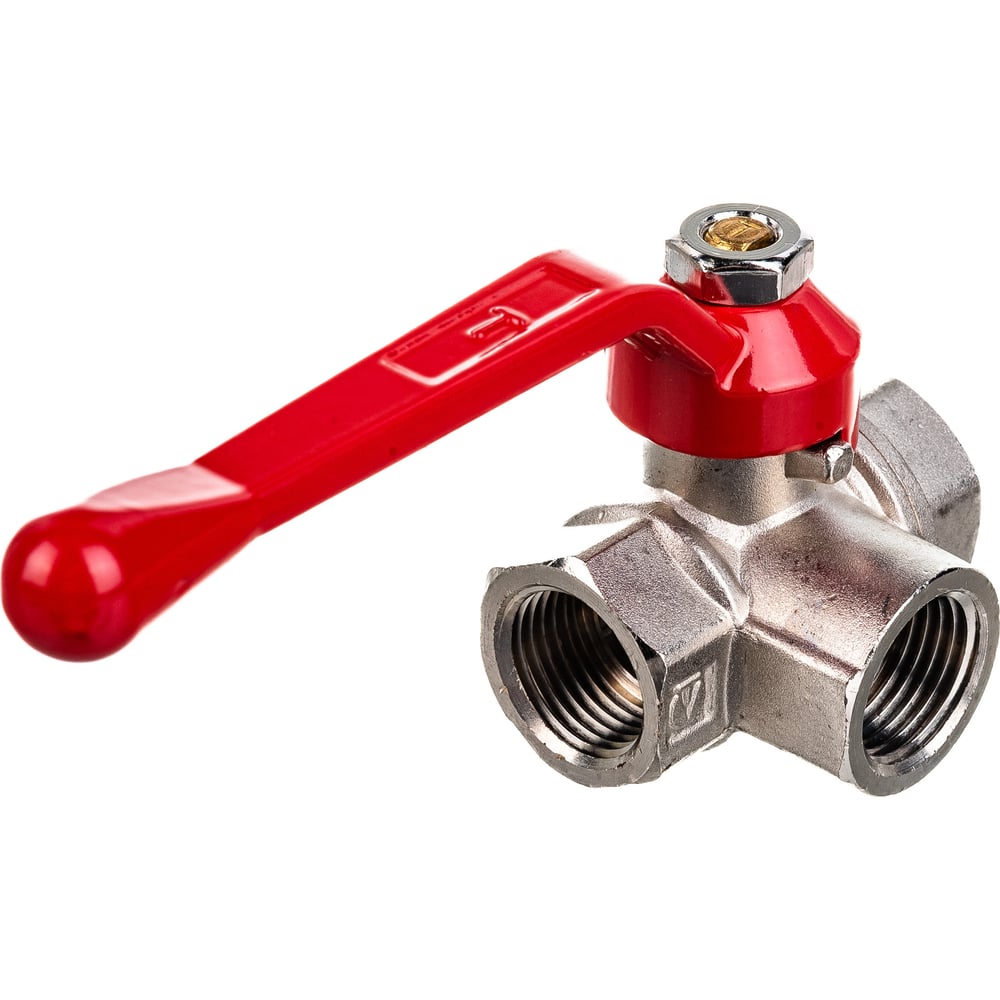 Шаровой трехходовой кран VALTEC тип Т 1/2 вн.-вн.-вн. VT.361.N.04 ...