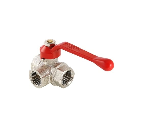 Шаровой трехходовой кран VALTEC тип Т 1/2 вн.-вн.-вн. VT.361.N.04