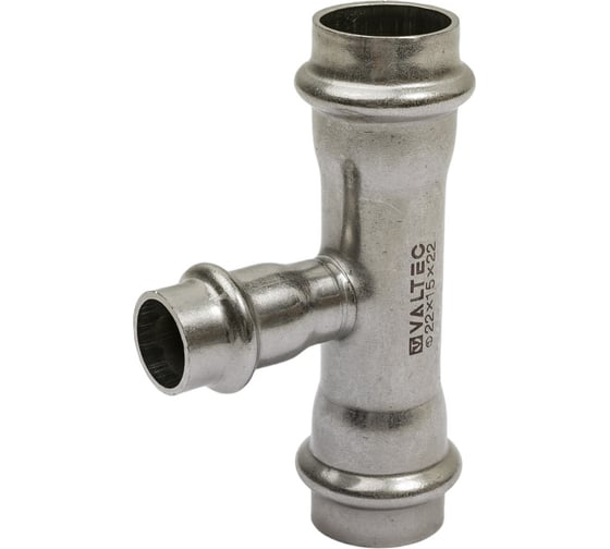 Тройник VALTEC нержавеющая сталь 22х15х22 VTi.931.I.221522