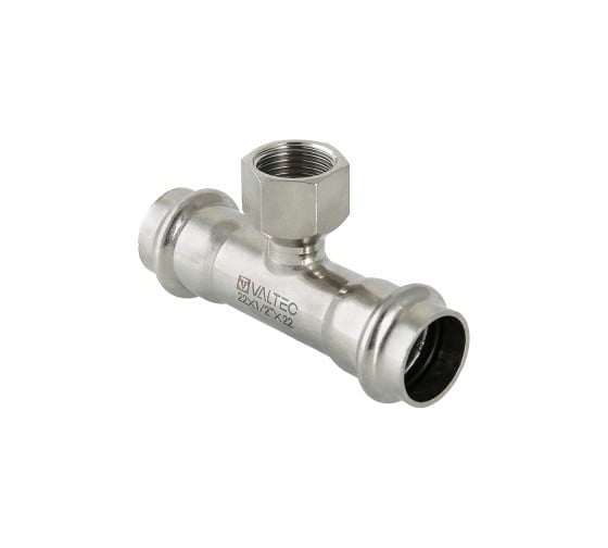 Тройник VALTEC с внутренней резьбой, нержавеющая сталь 15х1/2 VTi.932.I.150415 1