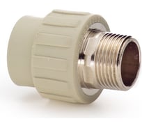 Комбинированная муфта LAMMIN ppr нр 32x1" под ключ 48/6 серый Lm31042032025G