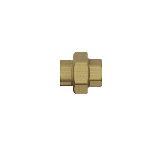 Сгон американка ELSEN Metalit прямой, ВВ, 1/2", 1/2", латунь, с плоским уплотнением EBF21.12