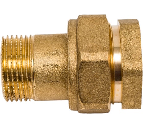 Сгон американка ELSEN Metalit прямой, НВ, 3/4", 3/4", латунь, с плоским уплотнением EBF26.34