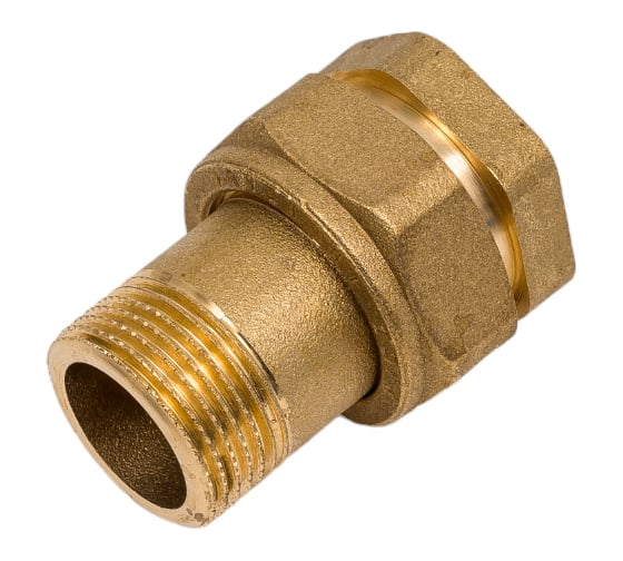 Сгон американка ELSEN Metalit прямой, НВ, 3/4", 3/4", латунь, с плоским уплотнением EBF26.34