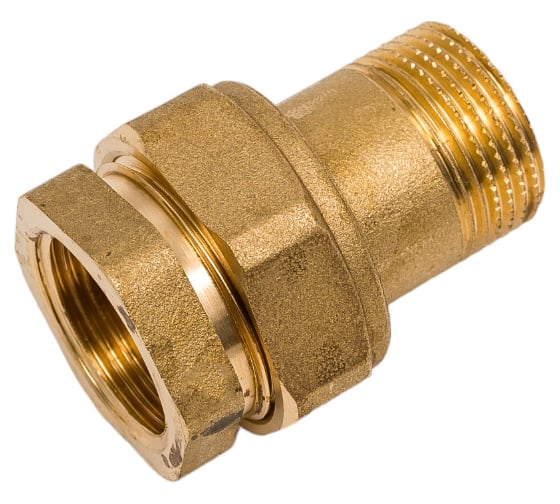 Сгон американка ELSEN Metalit прямой, НВ, 3/4", 3/4", латунь, с плоским уплотнением EBF26.34