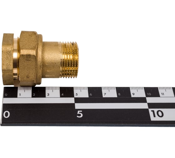 Сгон американка ELSEN Metalit прямой, НВ, 3/4", 3/4", латунь, с плоским уплотнением EBF26.34