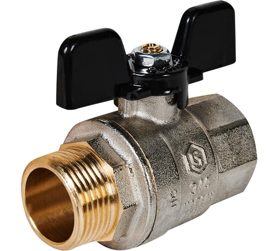 Кран шаровой полнопроходной STOUT ВР/НР ручка-бабочка 3/4" SVB-0004-200020 RG00938T5RJ3PO