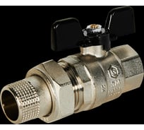 Кран шаровой полнопроходной с американкой 3/4 STOUT ВР/НР ручка бабочка SVB-0007-200020 RG00938T5RK8PT