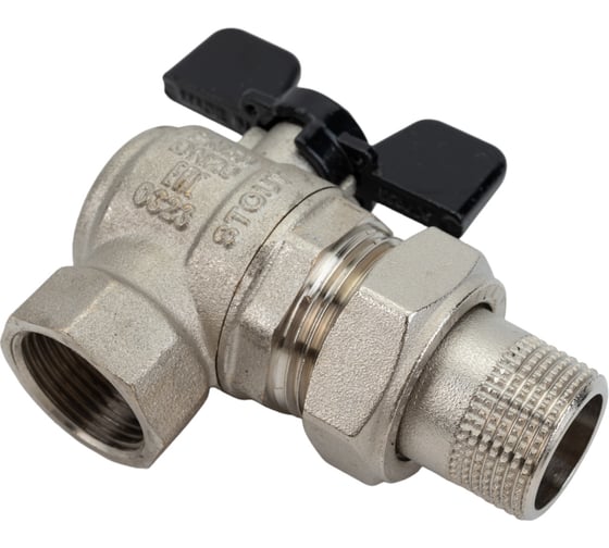 Шаровой угловой кран с американкой STOUT ВН 3/4 SVB-0008-000020 RG008Q0LA71ICC