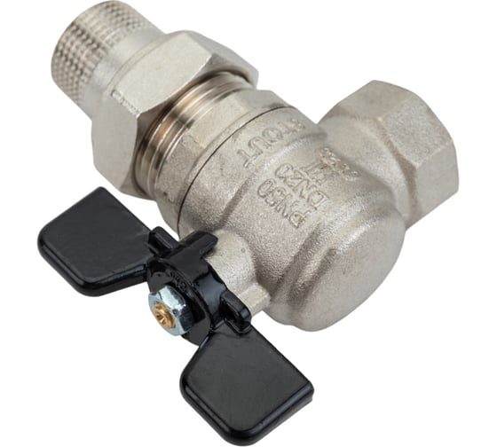 Шаровой угловой кран с американкой STOUT ВН 3/4 SVB-0008-000020 RG008Q0LA71ICC