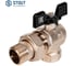 Шаровой угловой полнопроходной кран с американкой STOUT 3/4" ВР/НР ручка бабочка SVB-0008-000020 RG00938T5RMFA6 1