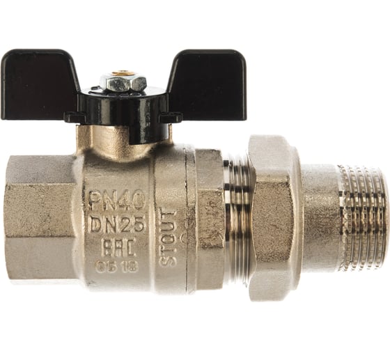 Шаровой полнопроходной кран с американкой STOUT ВН 1 SVB-0007-000025 RG008Q0FBG9M1V