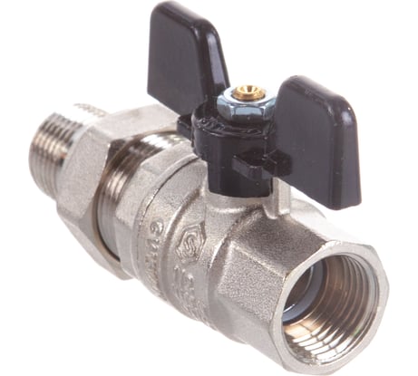 Кран шаровой полнопроходной с американкой STOUT 1/2 ВР/НР ручка бабочка SVB-0007-200015 RG00938T5RK0HS