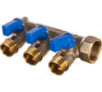 Коллектор с шаровыми кранами STOUT 3/4, 3 отвода 1/2 SMB 6201 341203 RG008S258TBQN8