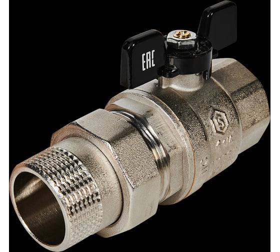 Шаровой полнопроходной кран с американкой STOUT 1 1/4" ВР/НР ручка бабочка SVB-0007-200032 RG00938T5RKQ1V