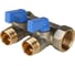 Коллектор с шаровыми кранами STOUT 3/4, 2 отвода 1/2 SMB 6201 341202 RG008S258S13F5 1