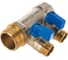 Коллектор с шаровыми кранами STOUT 1, 2 отвода 1/2 син. SMB 6201 011202 RG008S258P5V6M 2