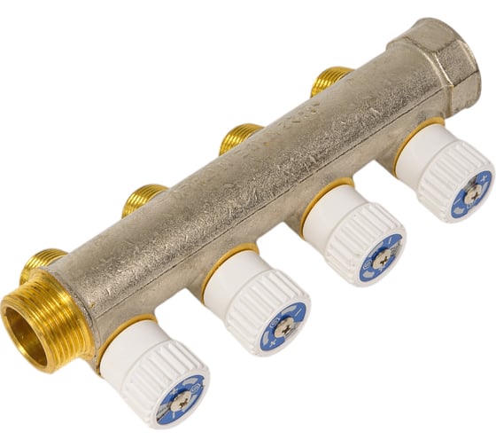 Распределительный коллектор STOUT 3/4, 4 отвода 1/2 SMB 6851 341204 RG008SFVPM6IB3