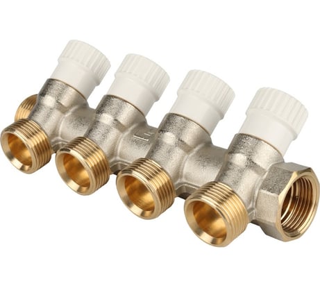 Распределительный коллектор STOUT 3/4, 4 отвода 3/4 ЕК SMB 6851 343404 RG008S37S5IFP8