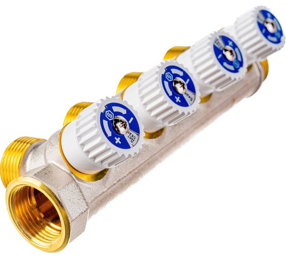 Распределительный коллектор STOUT 3/4, 4 отвода 3/4 ЕК SMB 6851 343404 RG008S37S5IFP8