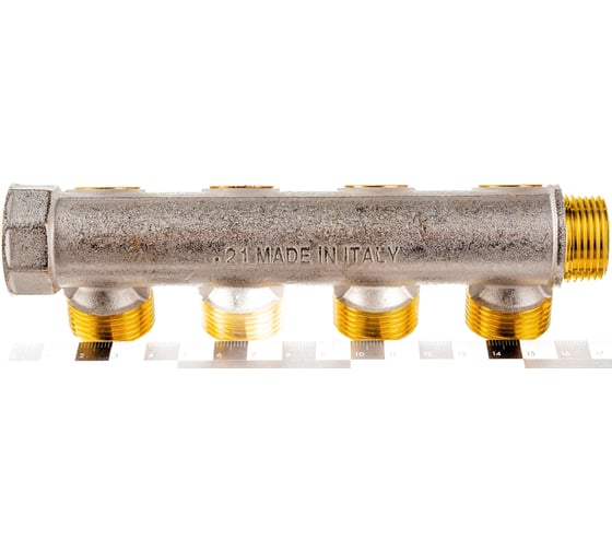 Распределительный коллектор STOUT 3/4, 4 отвода 3/4 ЕК SMB 6851 343404 RG008S37S5IFP8