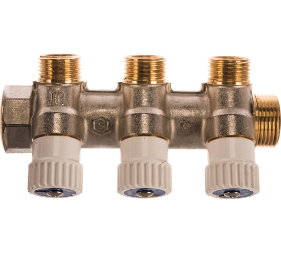 Распределительный коллектор STOUT 3/4, 3 отвода 1/2 SMB 6851 341203 RG008SFVPKN72K