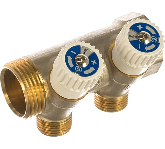 Распределительный коллектор STOUT 1, 2 отвода 1/2 SMB 6851 011202 RG008SFVPNJ8BC