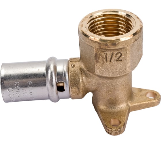Короткий угольник с креплением STOUT 1/2х16 прессовой SFP-0018-001216 RG008S9C4NI3S2