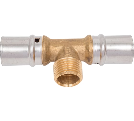 Тройник-переходник с наружной резьбой STOUT 20х1/2х20 прессовой SFP-0008-201220 RG008S9C24RVPM