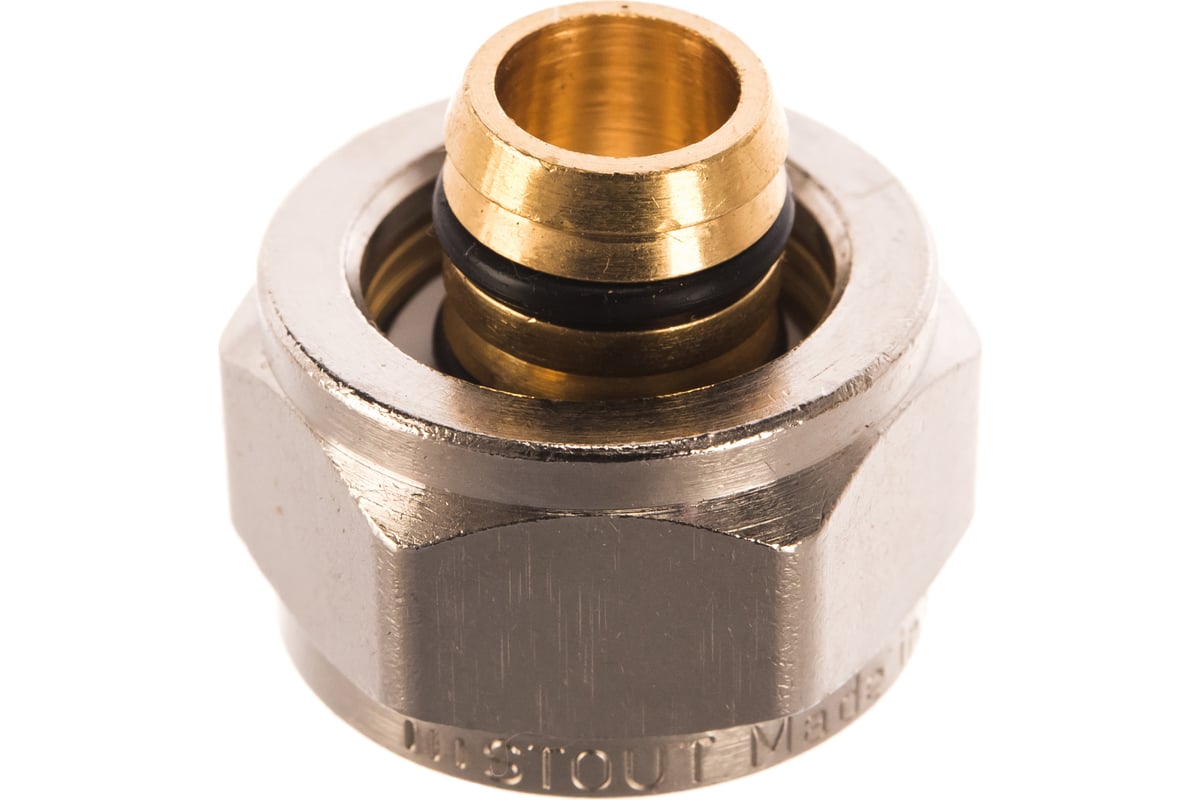 Компрессионный фитинг для труб PEX-AL-PEX STOUT 16х2,0х1/2 SFC-0022 ...
