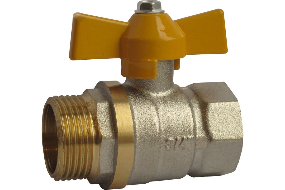 Шаровый кран Профитт газовый,1/2, латунь, ВР/НР бабочка 4828254 ...