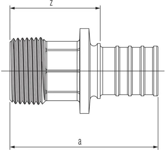 Переходник Rehau RX+ Н, 16, 3/4", бронза 14563121001