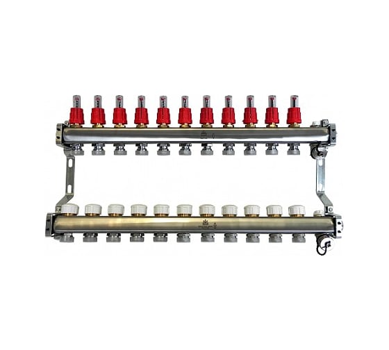 Коллекторный блок для теплого пола 1x3/4EU отв.-11 Gekon GK 72111 1